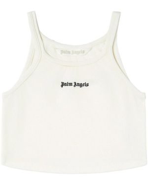 Palm Angels Classic Logo Tank Top - White