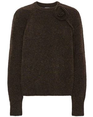 ROTATE BIRGER CHRISTENSEN Andie Alpaca Jumper - Brown