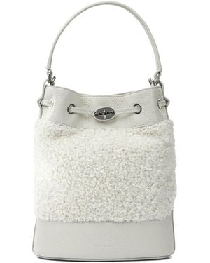Zanellato Mond Dolly Small Leather Bucket Bag - Gray