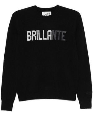 Mc2 Saint Barth Jumper Decorated With Pattern - Black