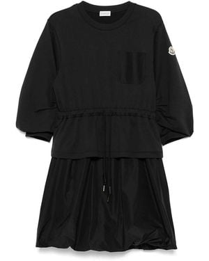 Moncler Logo-Patch Dress - Black