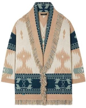 Alanui Icon Jacquard Cardigan - Blue
