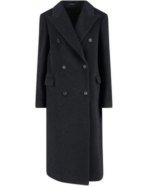 Tagliatore Dark Jole Cashmere Coat - Black