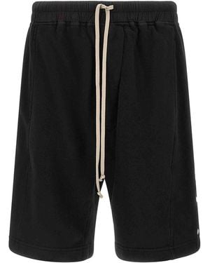 Rick Owens Wide Pusher Short Bermuda Shorts - Black