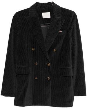 Circolo 1901 Cotton Double-Breasted Jacket - Black
