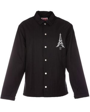 KENZO Front Logo Printed Jacket - Black