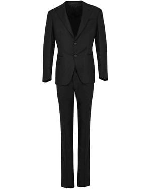 Caruso Single-Breasted Norma Suit - Black