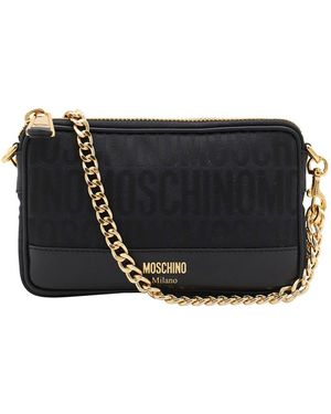 Moschino Allover Crossbody Bag - Black