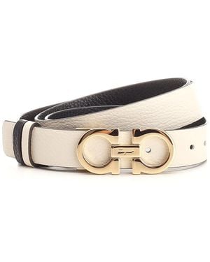 Ferragamo Reversible And Adjustable Belt - Natural