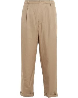 Neil Barrett Cotton Linen Blend Trousers - Natural