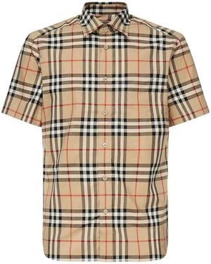 Burberry Check Shirt - Natural