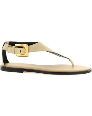 Balmain Anthem Sandals - Natural