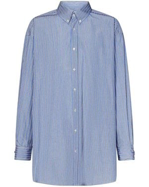 Maison Margiela Long Oxford Shirt - Blue