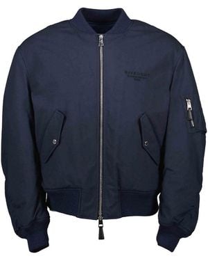 Givenchy Cotton Blend Bomber Jacket - Blue