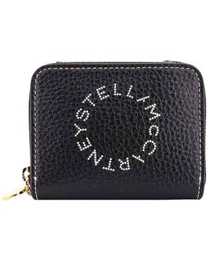Stella McCartney Logo Zip Wallet - Black