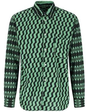 Comme Des Garcons Hommes Plus Button Shirt - Green