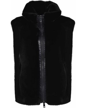 Pinko Vest Made Of Faux Fur - Black