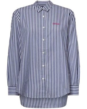 MC2 Saint Barth Brigitte Poplin Shirt With Labubu Print - Blue
