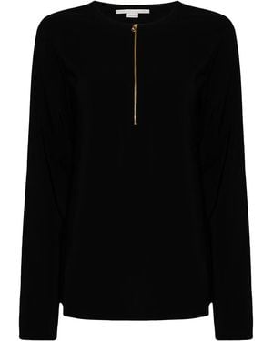 Stella McCartney Iconic Zip Detailed Top - Black