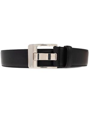 Tod's Soft Leather Belt With Metal Buckle - White