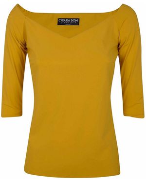 La Petite Robe Di Chiara Boni Saffron/L Top Jersey - Yellow