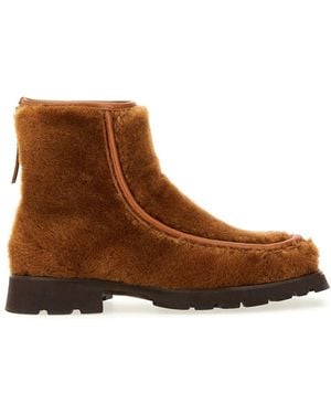 Hereu Boot With Zipper Armenta - Brown