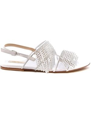 Polly Plume Sandals - White