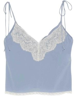 Valentino Garavani Silk Top - Blue