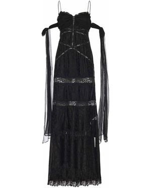For Love & Lemons Rita Silk And Lace Dress - Black