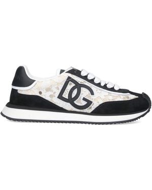 Dolce & Gabbana Sports Shoes With Logo - Multicolour