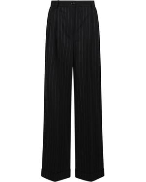 Dolce & Gabbana Pinstripe Pants - Black