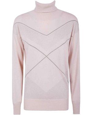 D. EXTERIOR High Neck Intarsio Lux - Pink