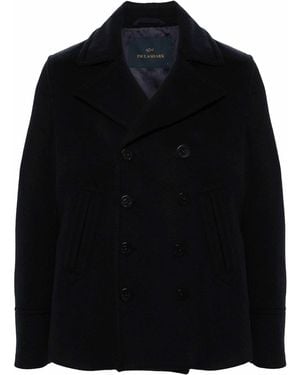 Paul & Shark Peacoat Re-Wool With Moon Badge - Black