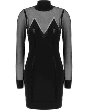 Elisabetta Franchi Viscose Short Dress - Black