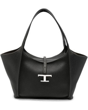 Tod's T-Timeless Small Leather Tote Bag - Black