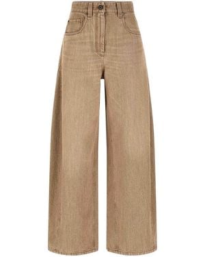 Brunello Cucinelli Wide Jeans - Natural