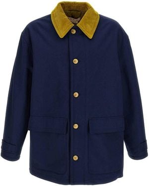 Marni Cotton Gabardine Parka - Blue