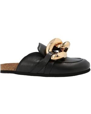 JW Anderson Maxi Chain Mules - Black