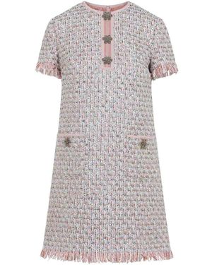 Valentino Embroidered Dress - Gray