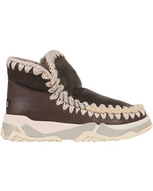 Mou Eskimo Trainer Overstitching - Brown