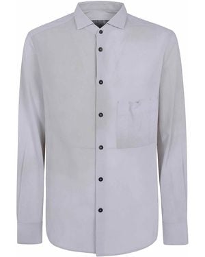 Ziggy Chen Small Collar Pocket Shirt - Blue