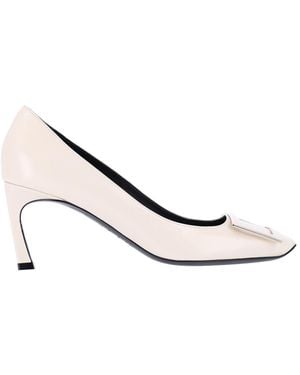 Roger Vivier Court Shoes With Trompette Collars - White