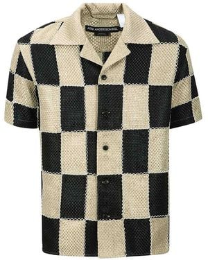 ANDERSSON BELL Checked Canvas Shirt - Black