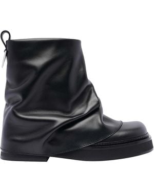 The Attico Mini Robin Combat Booties - Black