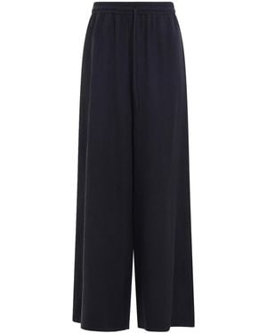 Max Mara Genero Washed Silk Trousers - Blue