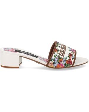 Dolce & Gabbana Sandal With Embroidery - White