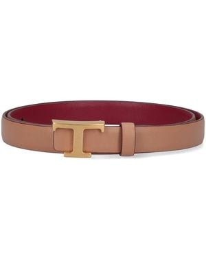 Tod's Reversible Belt - Natural