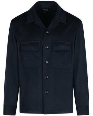 ZEGNA Oasi Night Cashmere Shirt - Blue