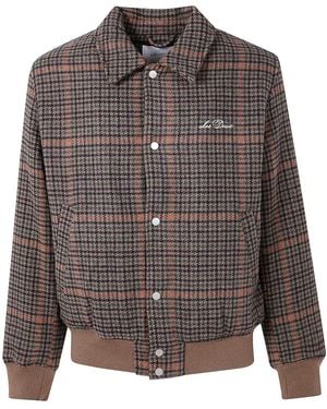 Les Deux Varsity Houndstooth Jacket - Grey
