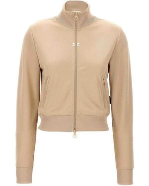 Courreges Interlock Track Sweatshirt - Natural
